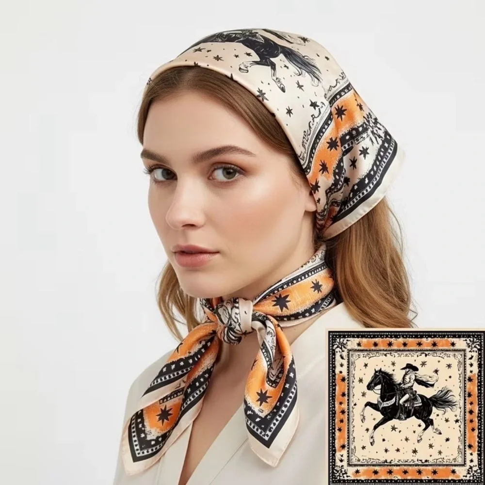 Rodeo Ranch Style Cowboy and Horse Design | Black Cream Rust |